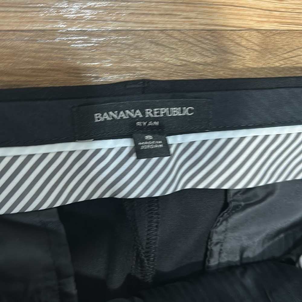 BANANA REPUBLIC WOMENS BRYAN DRESS PANTS BLACK SZ 8 - Picture 4 of 9